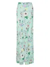 Rabanne Chain-detail Floral Satin Maxi Skirt In Blue