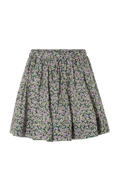 Rabanne Floral Cotton Mini Skirt In Multi