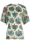 Rabanne Floral Devoré Semi-sheer Top