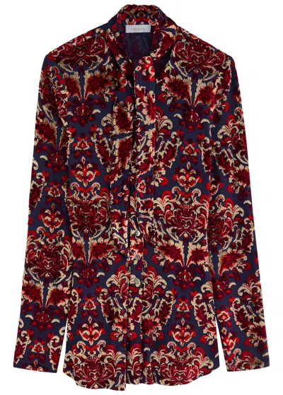 Rabanne Floral Devoré Shirt In Multi Print