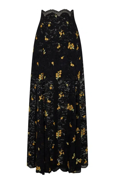Rabanne Floral Embroidered Maxi Skirt In Multi