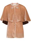Rabanne Floral-embroidered Top In Neutrals