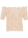 RABANNE FLORAL LACE CROP TOP