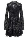 Rabanne Lace Floral Dress Keyhole Back In Black