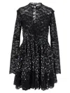 Rabanne Lace Floral Dress Keyhole Back In Black