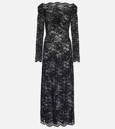 RABANNE FLORAL LACE MAXI DRESS