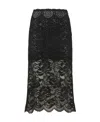 Rabanne Lace-embroidered Midi Skirt In Black