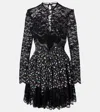 Rabanne Lace Floral Dress Keyhole Back In Black