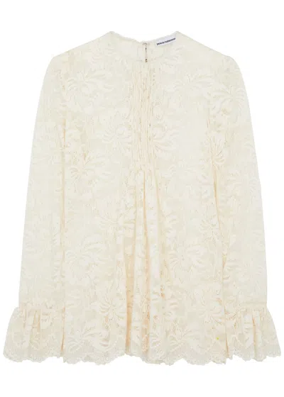 Rabanne Floral Lace Top In Neutral