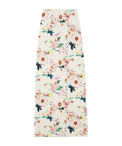 Rabanne Floral Maxi Skirt In Multi