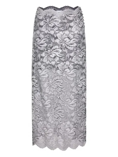 RABANNE RABANNE FLORAL MIDI SKIRT