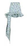 Rabanne Floral Mini Skirt In Multi