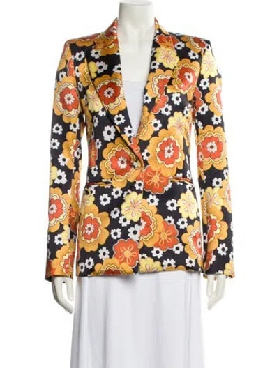 Pre-owned Rabanne Floral Print Blazer In Yellow