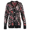Rabanne Floral-print Cardigan In Multicolor Wool In Animal Print
