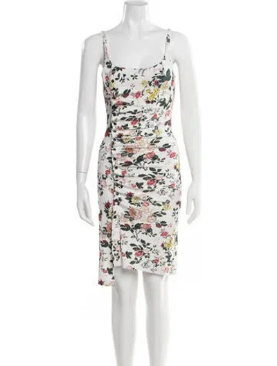 Pre-owned Rabanne Floral Print Knee-length Dress In Gray
