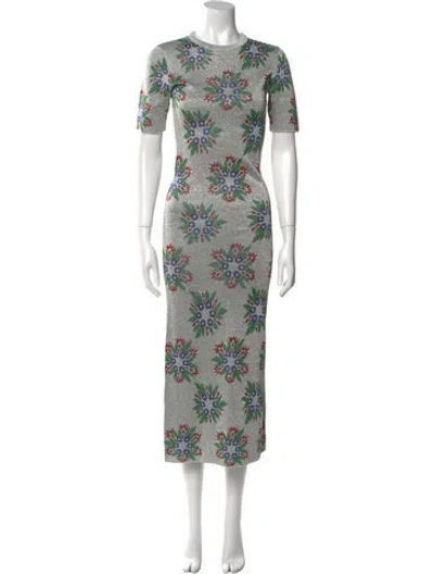 Pre-owned Rabanne Floral Print Long Dress