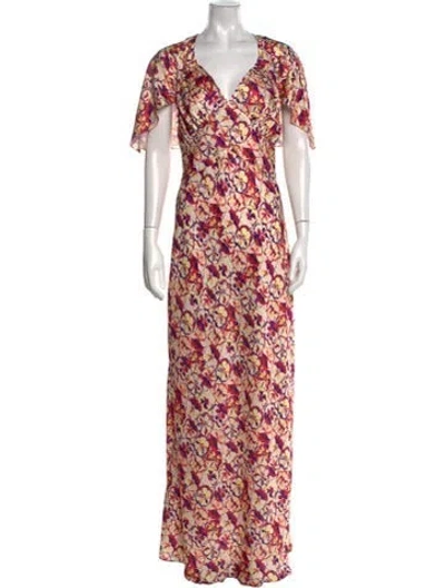 Pre-owned Rabanne Floral Print Long Dress