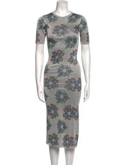 Pre-owned Rabanne Floral Print Long Dress