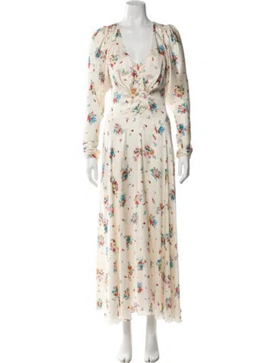Pre-owned Rabanne Floral Print Long Dress