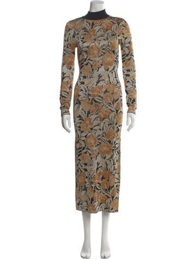 Pre-owned Rabanne Floral Print Long Dress