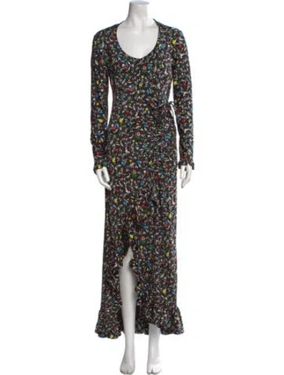 Pre-owned Rabanne Floral Print Long Dress In Multi