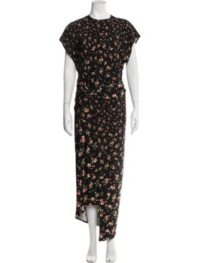 Pre-owned Rabanne Floral Print Long Dress In Multicolor
