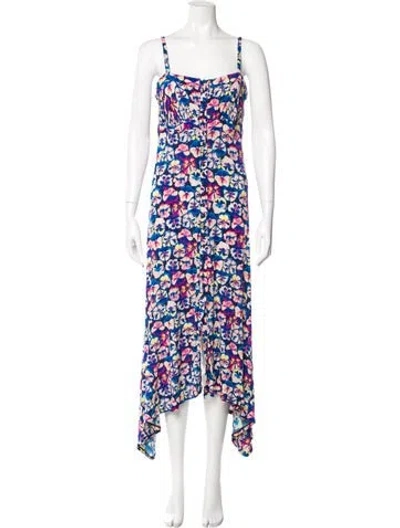 Pre-owned Rabanne Floral Print Midi Length Dress In Neutral
