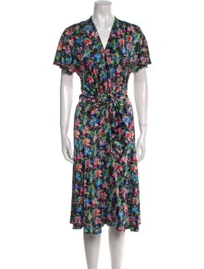 Pre-owned Rabanne Floral Print Midi Length Dress W/ Tags In Multi