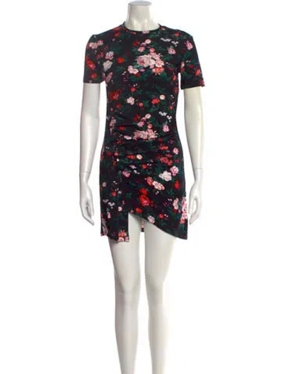 Pre-owned Rabanne Floral Print Mini Dress In Black