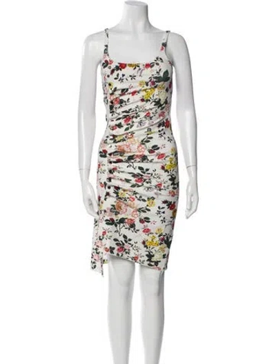 Pre-owned Rabanne Floral Print Mini Dress In Neutral