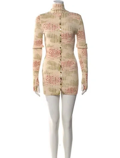Pre-owned Rabanne Floral Print Mini Dress In Neutrals