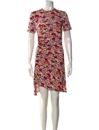 Pre-owned Rabanne Floral Print Mini Dress In Neutrals
