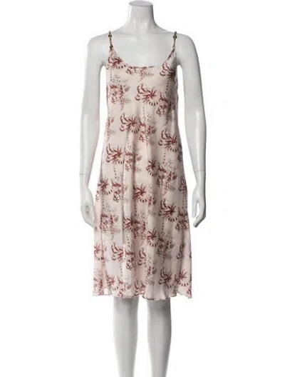 Pre-owned Rabanne Floral Print Mini Dress In Pink