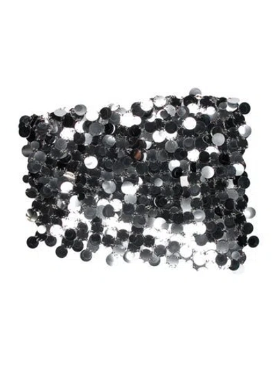 Pre-owned Rabanne Floral Print Mini Skirt In Silver