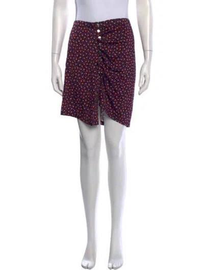 Pre-owned Rabanne Floral Print Mini Skirt W/ Tags In Black