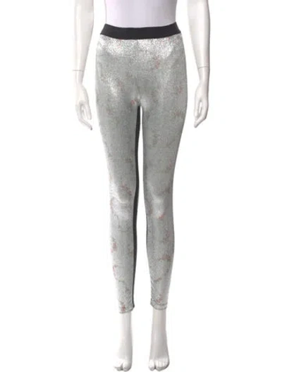 Pre-owned Rabanne Floral Print Skinny Leg Pants