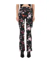 Rabanne Viscose Jersey Printed Flared Trousers In Black
