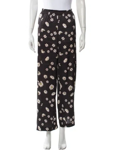 Pre-owned Rabanne Floral Print Sweatpants In Gray