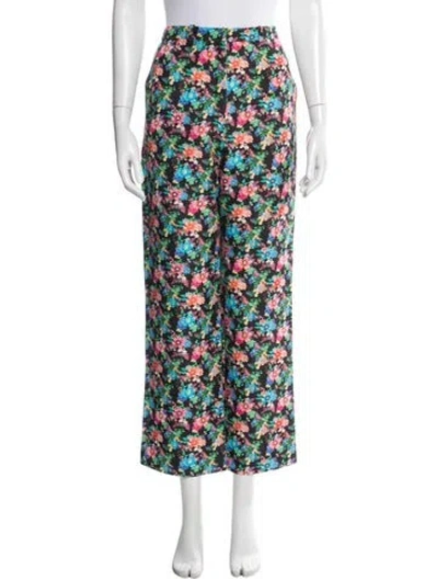 Pre-owned Rabanne Floral Print Wide Leg Pants In Multi