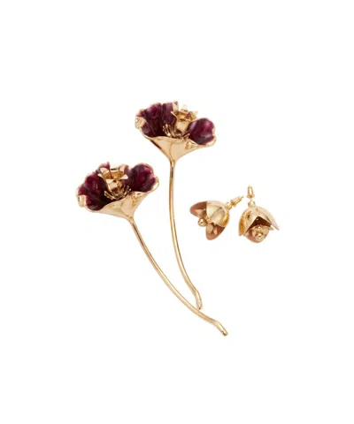 Rabanne Flower-motif Earrings In Gold