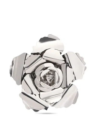 Rabanne Flower Hair Clip In Orange