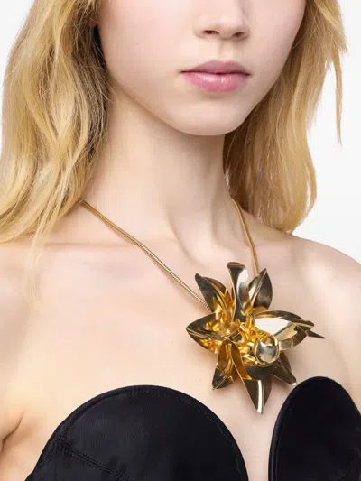 Rabanne Flower-pendant Necklace In Gold