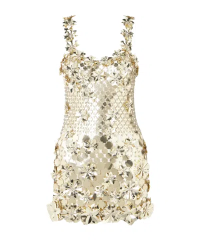Rabanne Embellished Chainmail Mini Dress In Black