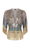 Rabanne Fringed Chainmail Top In Multi