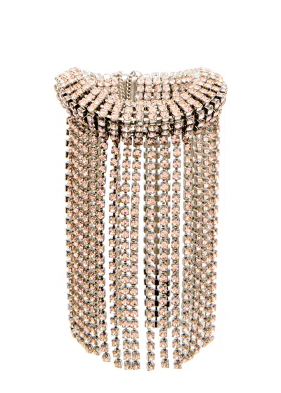Rabanne Fringed Crystal-embellished Bracelet In Gold
