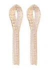 Rabanne Fringed Crystal-embellished Drop Earrings In Gold