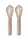 Rabanne Fringed Crystal-embellished Drop Earrings In Gold