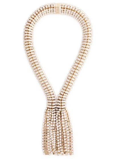 Rabanne Fringed Crystal-embellished Necklace In Gold