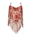 Rabanne Top With Fringes In Brown