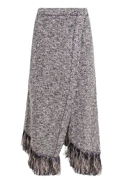 RABANNE FRINGED WRAP SKIRT